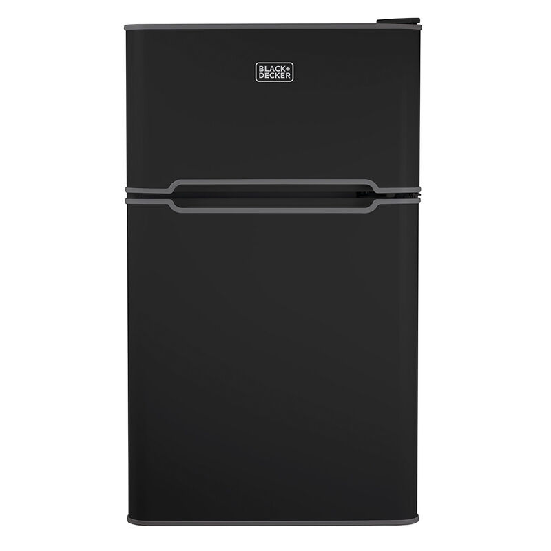 Black+Decker 3.1 cu. ft. 2-Door Mini Fridge with Freezer, Black image number 7