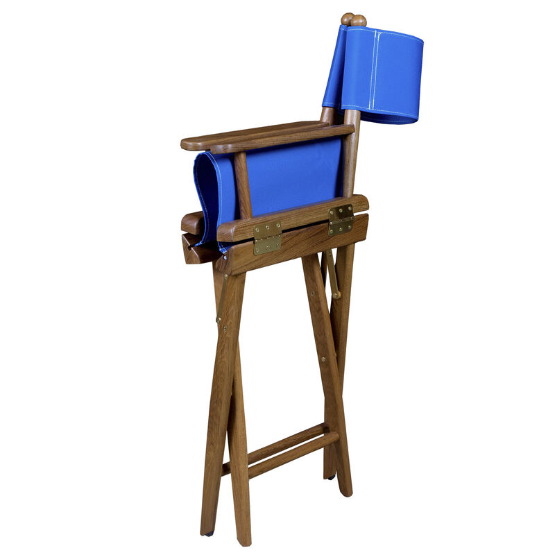 Whitecap Teak Director's Chair w/Blue Seat Covers image number 2