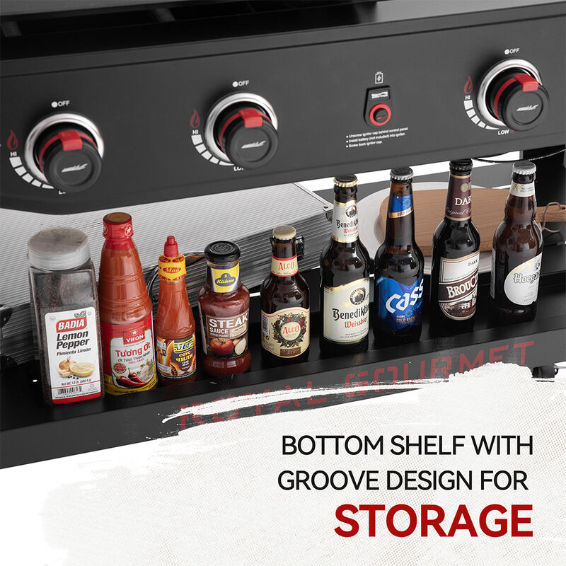 Royal Gourmet 4-Burner Gas Grill and Griddle Combo Package image number 11
