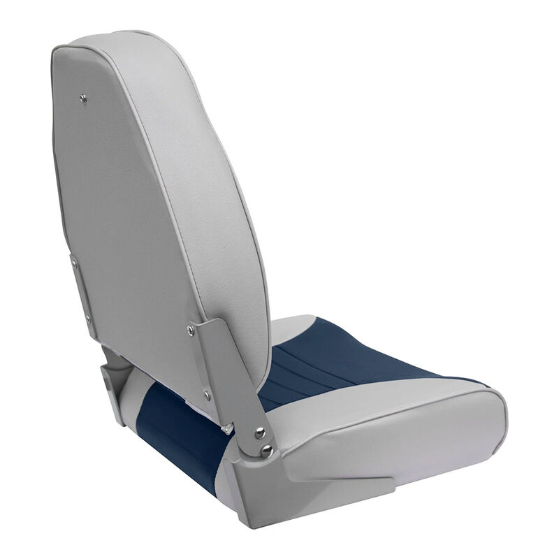 Wise Premium High Back Bass Boat Seat - Grey/Navy image number 3