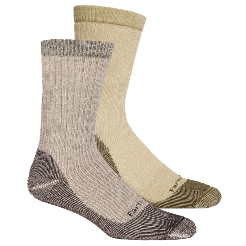 Farm To Feet Men's Boulder Midweight Hiking Socks – Sycamore/Lead Gray, 2-Pack image number 1