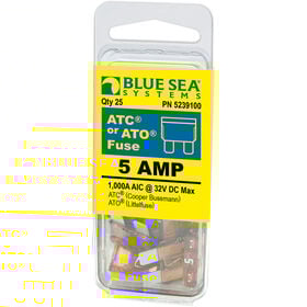 Blue Sea Systems 5A ATO/ATC Fuse (25 Pack)