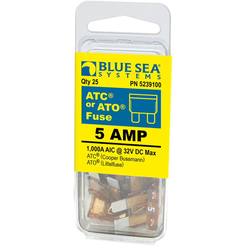Blue Sea Systems 5A ATO/ATC Fuse (25 Pack) image number 1