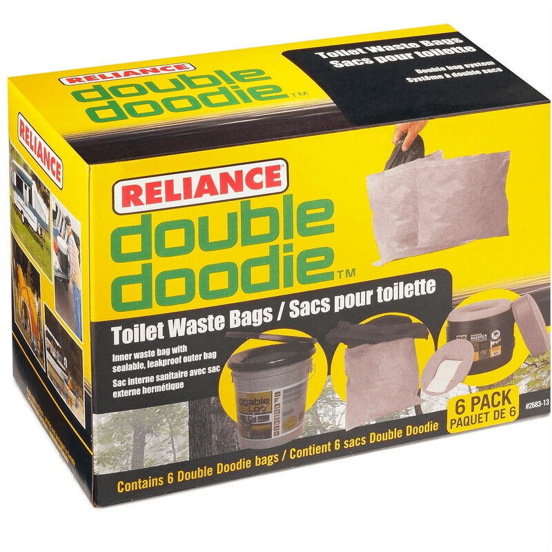 Reliance Double Doodie Waste Bags with Bio-Gel, 6-Pack image number 1