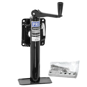 Pro Series Trailer Tongue Jack, Manual Retaining Ring Swivel