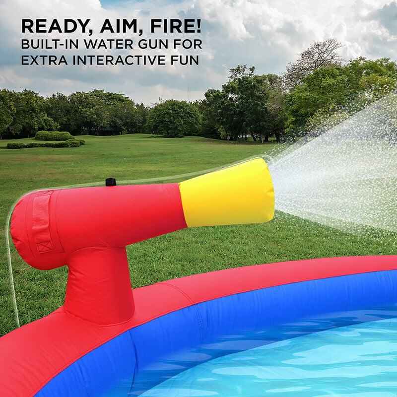 Sunny & Fun Inflatable Water Park with Slide and Water Gun image number 6