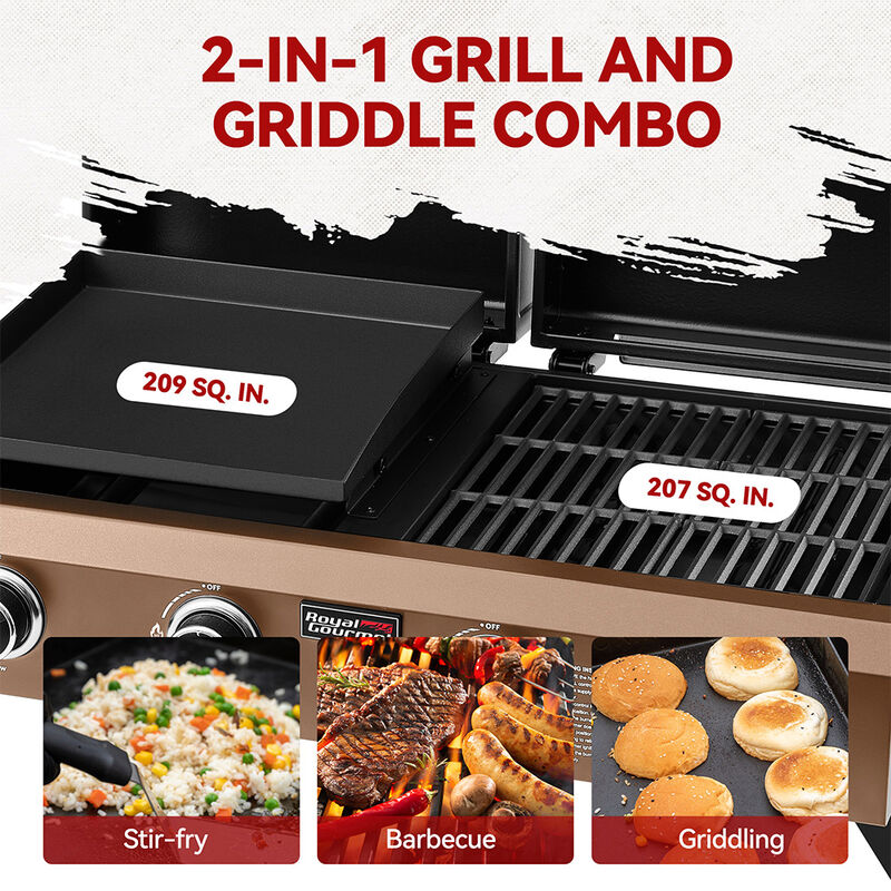 ROYAL GOURMET CORP 4-Burner Grill Combo image number 5