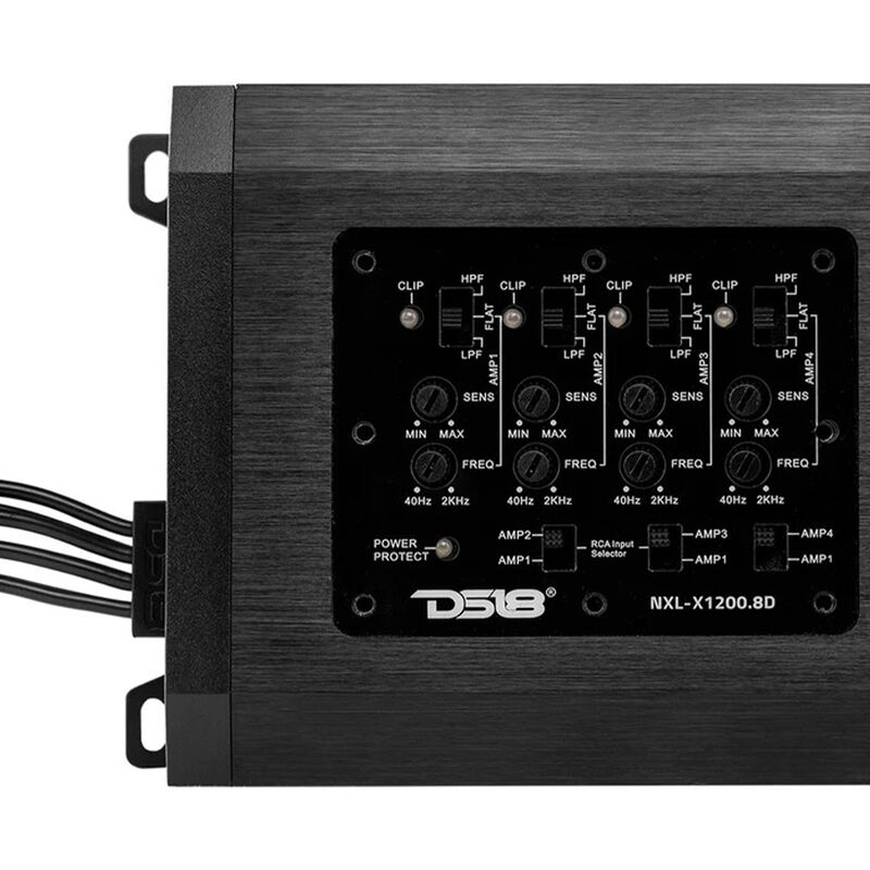 DS18 NXL-X1200.8D 8-Channel Marine Amplifier, 8 x 150W RMS image number 2