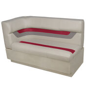 Toonmate Designer Pontoon Right-Side Corner Couch - TOP ONLY - Platinum/Dark Red/Mocha
