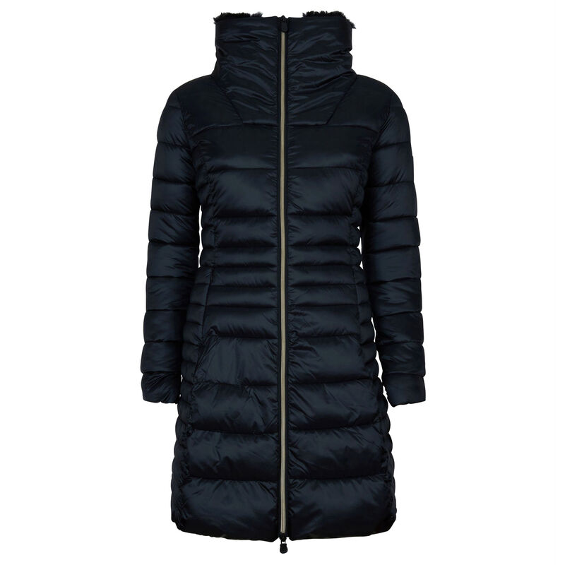 Save The Duck Women's Iris Long Quilted Winter Coat image number 2