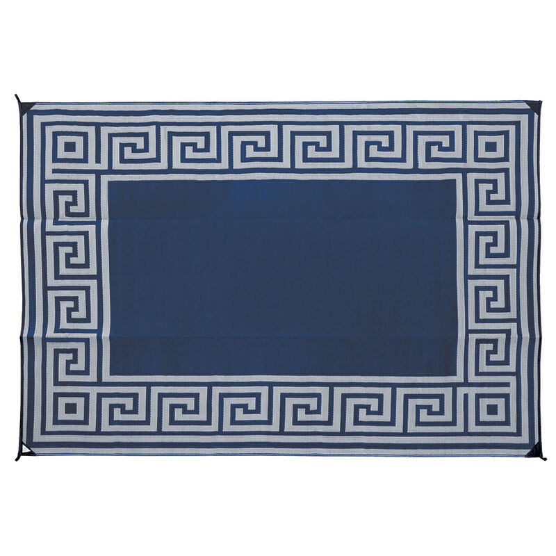 Greek Key Mats, 6&rsquo; x 9&rsquo; Navy/Gray  image number 1