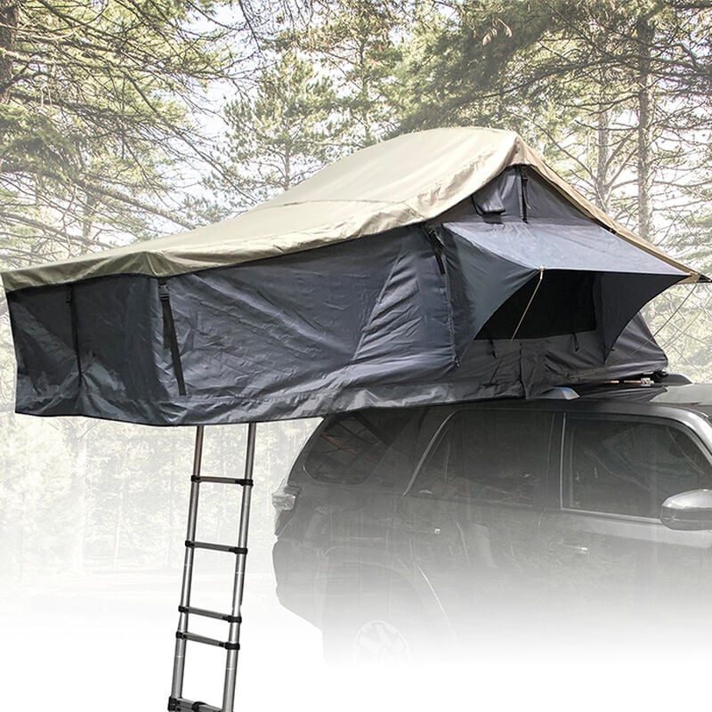 Nomadic 2 Extended Roof Top Tent, Dark Gray and Green image number 3
