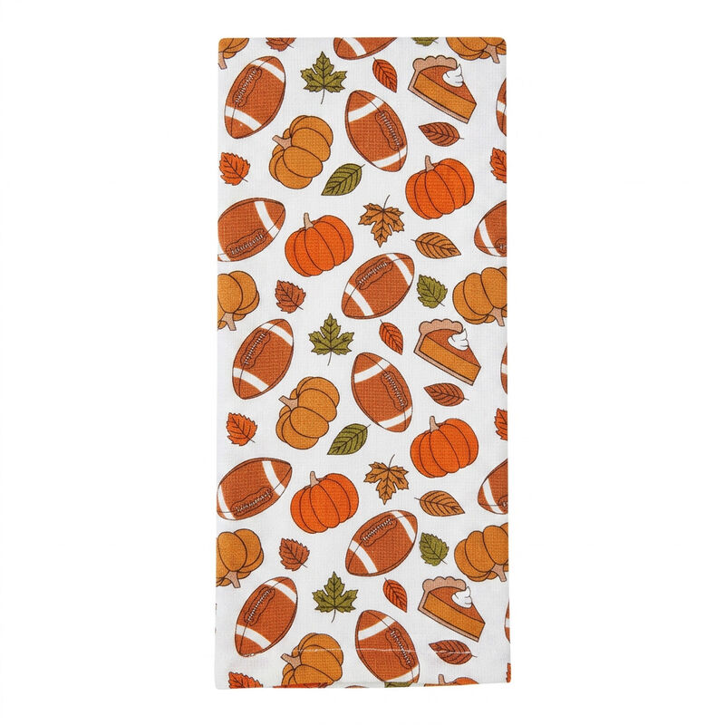 Cuisinart 2 Pack 18 in x 28 in Kitchen Towels, Fall Football image number 2