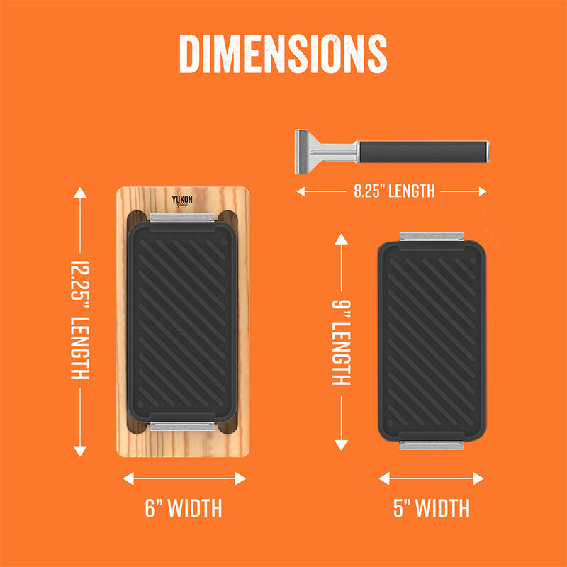 Yukon Glory Wooden Trays and Cast Iron Pan Set image number 2