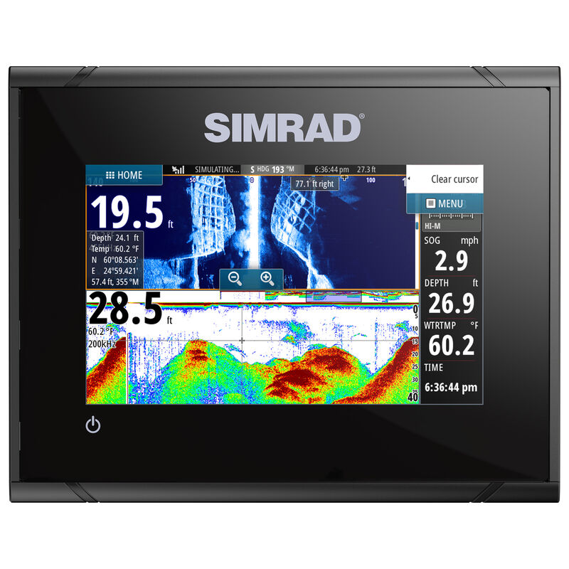 Simrad GO5 XSE Fishfinder Chartplotter With Basemap and TotalScan Transducer image number 5