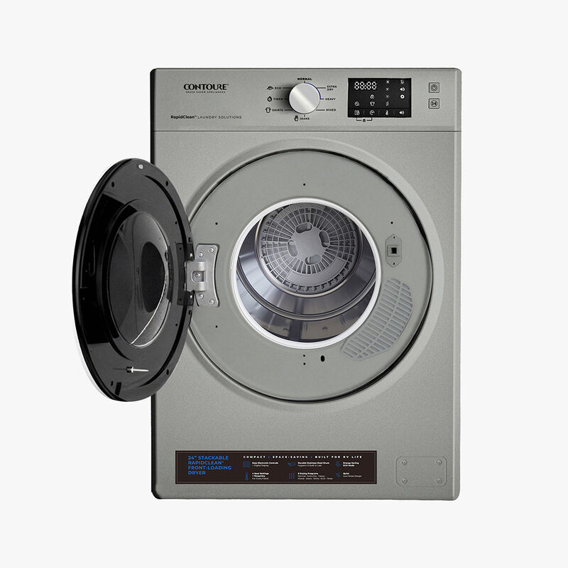 CONTOURE DE-1500T 24" Stackable Front-Load Electric Dryer, Titanium image number 2