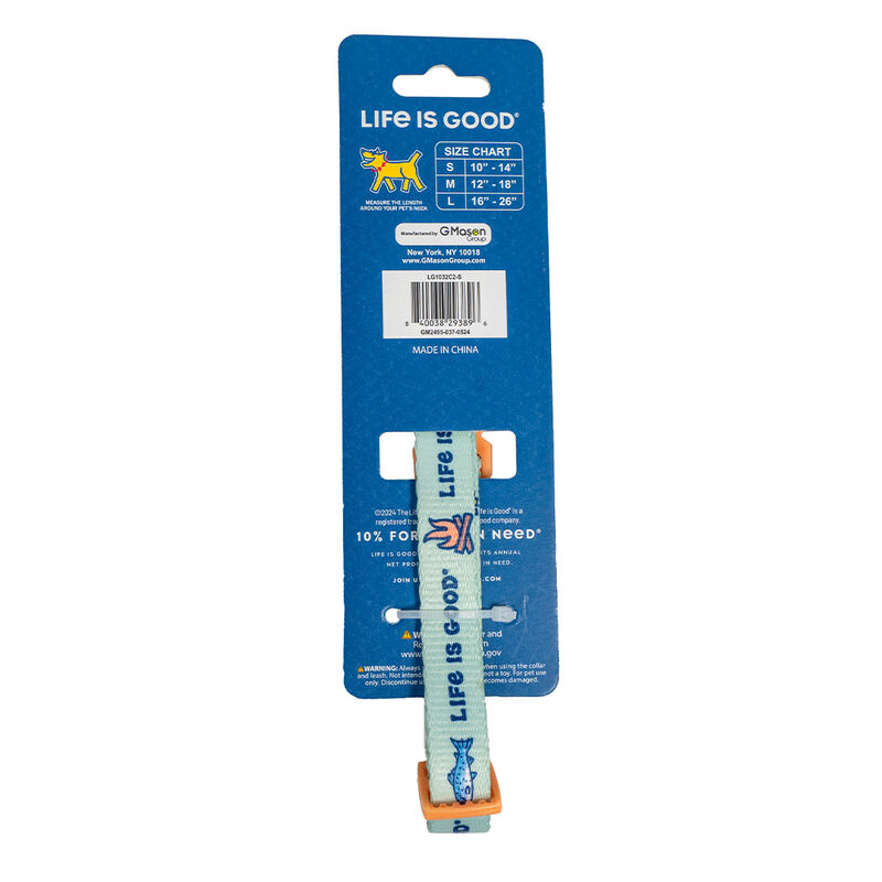 Life is Good Camping Icons Dog Collar, Sage Green, Small image number 2