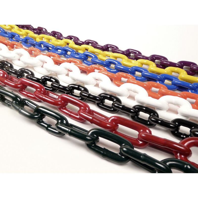 Greenfield Orange Vinyl-Coated Anchor Lead Chain, 1/4" x 4'L image number 1