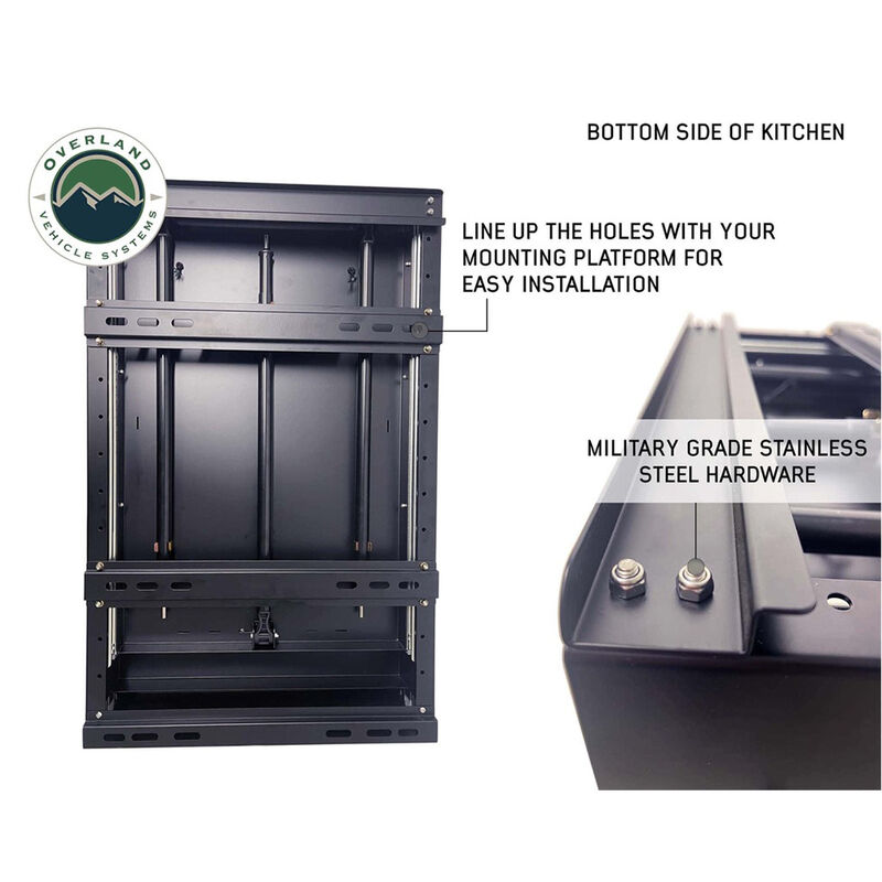 Overland Vehicle Systems Camp Cargo Box Kitchen with Slide Out Sink, Cooking Shelf, and Work Station image number 2