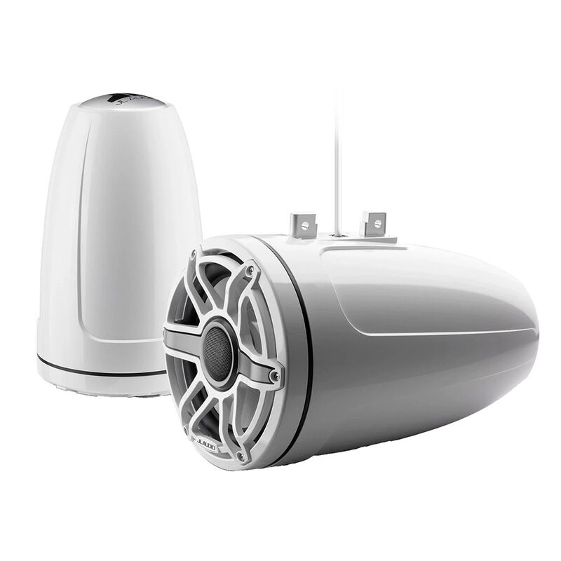 JL Audio M6 Series 8.8" Enclosed Tower Coaxial System w/ Gloss White Sport Grille