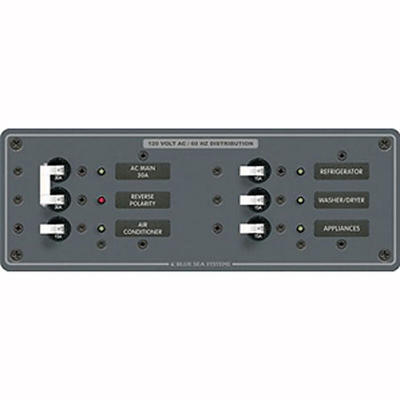Blue Sea 120V AC Main + 4 Position Circuit Breaker Panel image number 1