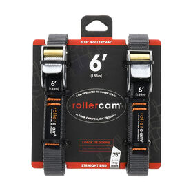 Rollercam Straight End 0.75" Wide Tie-Downs, 6' Long, Set of 2