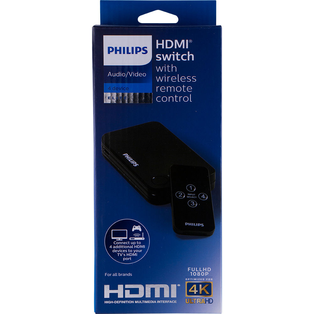 Philips Elite 4-Port HDMI Switch w/ Remote -