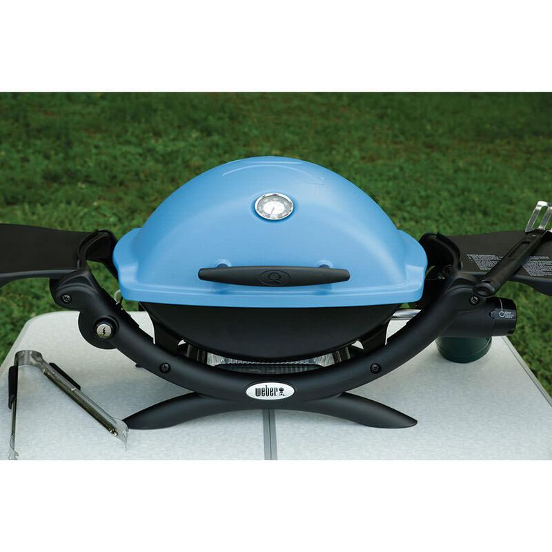 Weber Q 1200 Portable Gas Grill, Blue image number 5