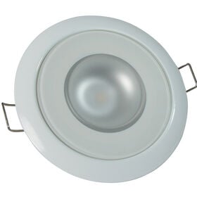Lumitec Mirage - Flush Mount Down Light - Glass Finish/White Bezel - White Non-Dimming