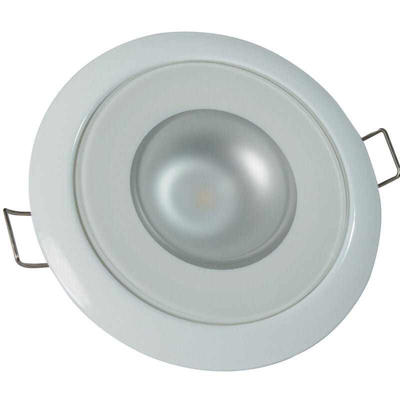 Lumitec Mirage - Flush Mount Down Light - Glass Finish/White Bezel - White Non-Dimming
