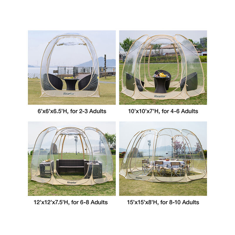 Alvantor Clear Pop-Up Bubble Tent, 15' x 15' image number 5