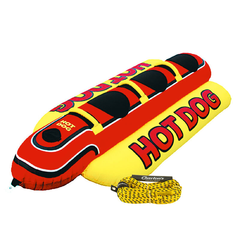 Airhead Hot Dog 3-Person Towable Package With Rope image number 1