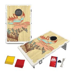 Baggo Whimsical Moose Natural 2x3 Travel Cornhole Game