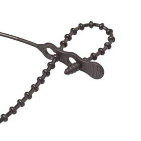 Ancor 12" Black Beaded Cable Tie, 40-Pack