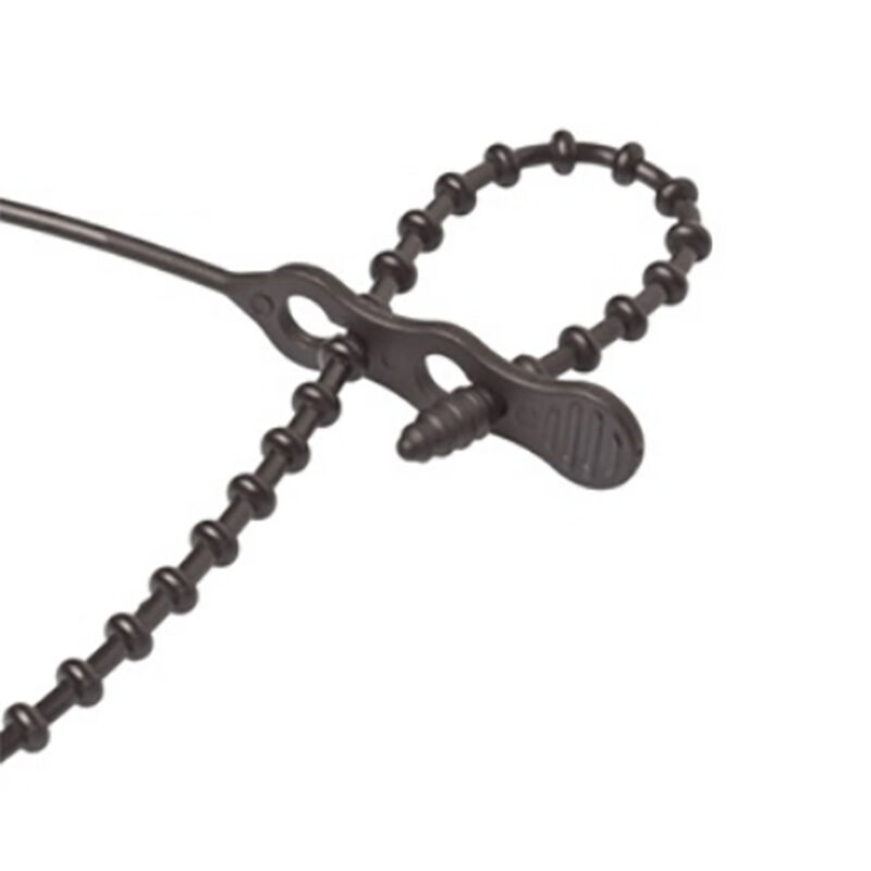 Ancor 12" Black Beaded Cable Tie, 40-Pack image number 1