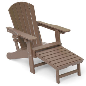 Upland Adjustable Adirondack Chair with Built-In Ottoman