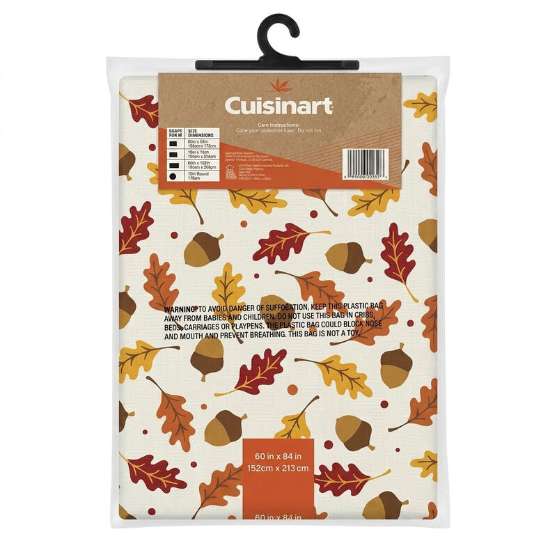 Cuisinart PEVA 60 in x 84 in Fall Leaves Tablecloth image number 2