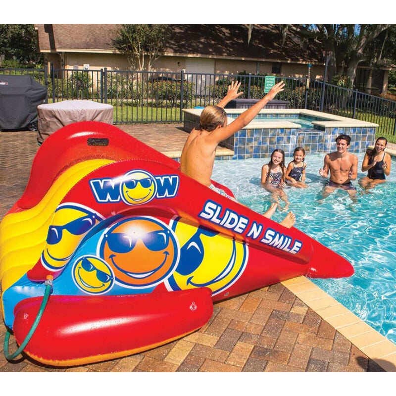 WOW Slide 'N Smile Single Lane Pool Slide with Sprinkler