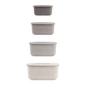 Gourmet Kitchen 4-pack Scalloped Rectangle Mixing Bowls - Moonbeam