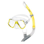 Head Dolphin Mask/Splash Snorkel Set - Yellow