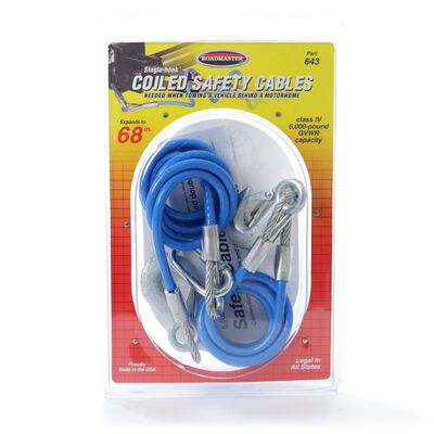 68-Inch 6000 lb. Coiled Safety Cables