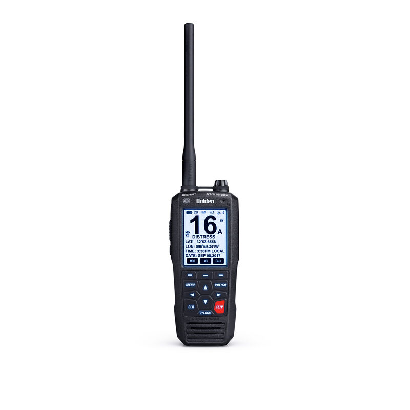 Uniden MHS335BT Floating Handheld VHF Marine Radio with Bluetooth image number 1