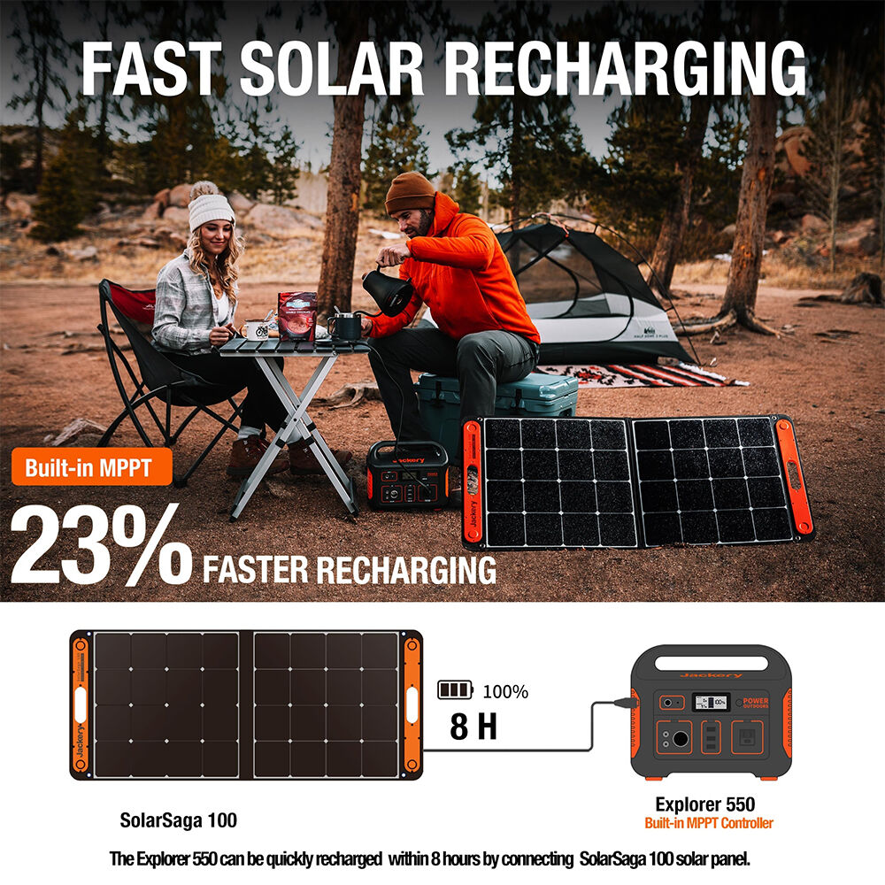 Jackery Explorer 550 Power Station & SolarSaga 100W Panel