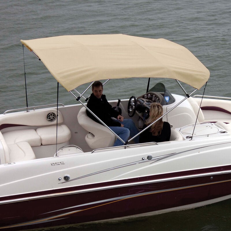 Shademate Sunbrella Stainless 4-Bow Bimini Top 8'L x 54''H 61''-66'' Wide image number 7