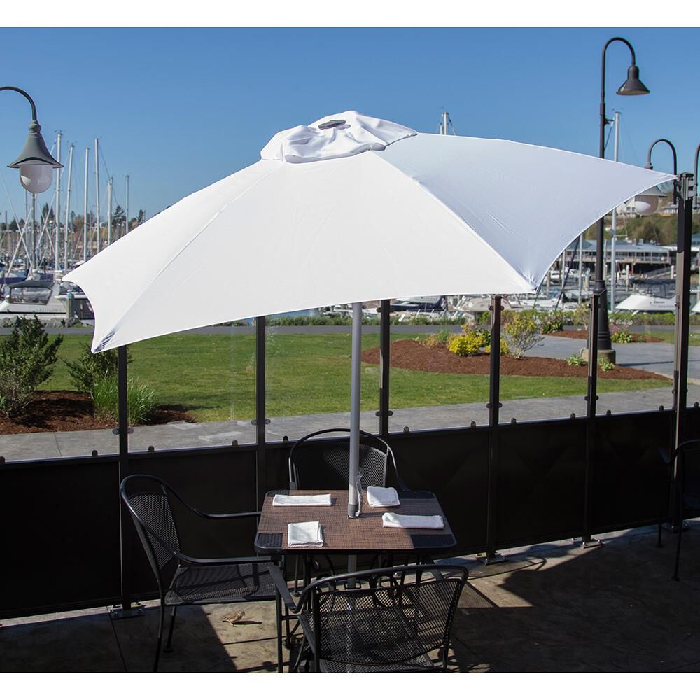 White 8.5 ft Market Umbrella | Overton's