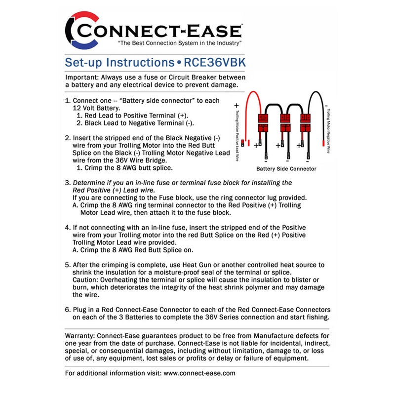 Connect Ease 36-Volt Trolling Motor Connection Kit, Lithium Compatible image number 2