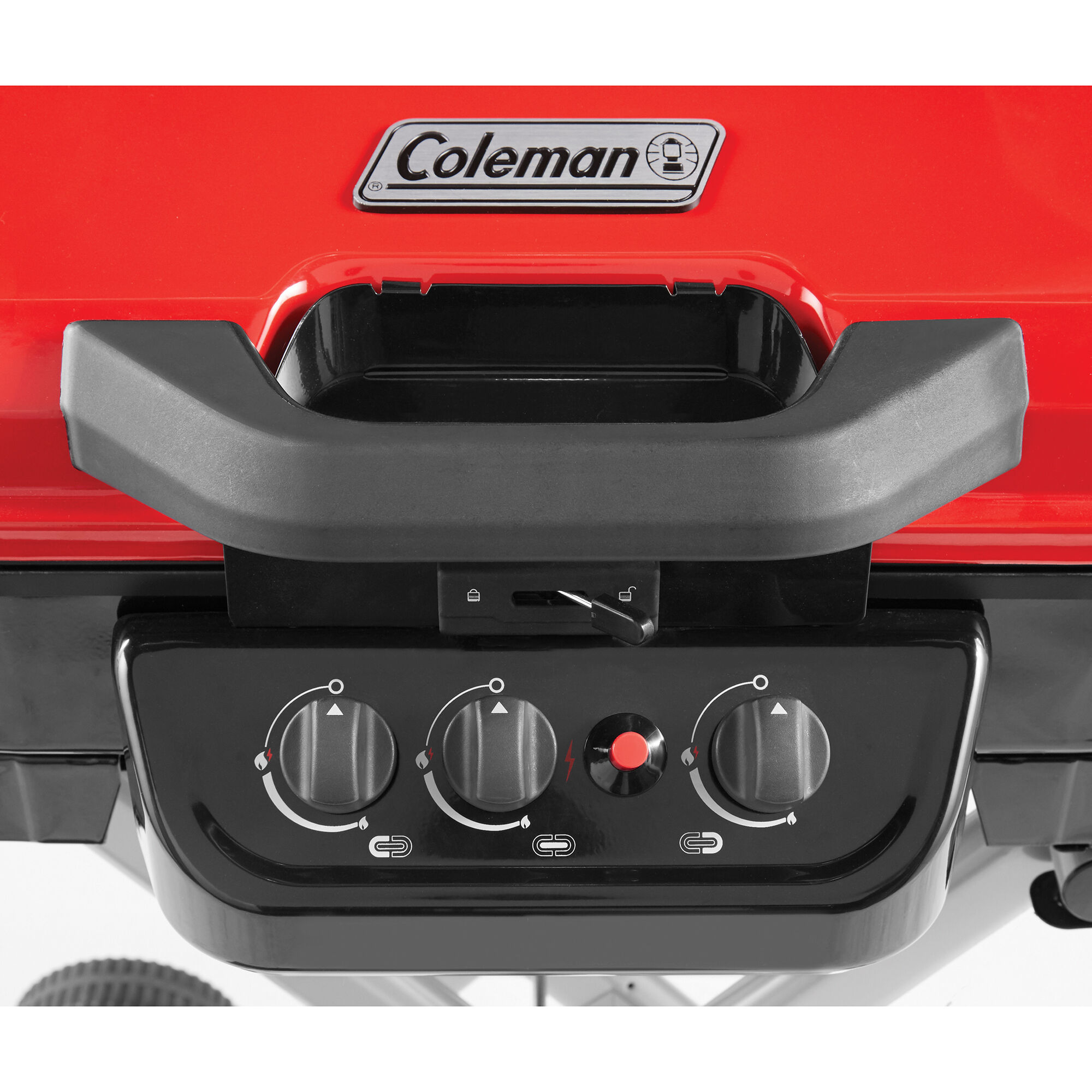Coleman RoadTrip 285 Portable Stand-Up Propane Grill, Red