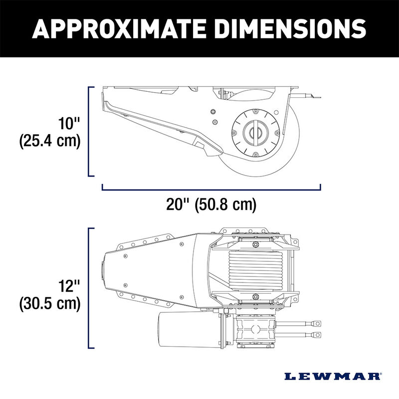 Lewmar Venta Pontoon Anchor Winch  Extendable Kit image number 5