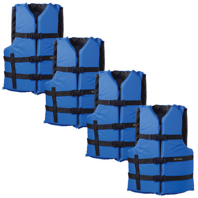 Onyx Ripstop Adult Universal Life Vest, 4-pack