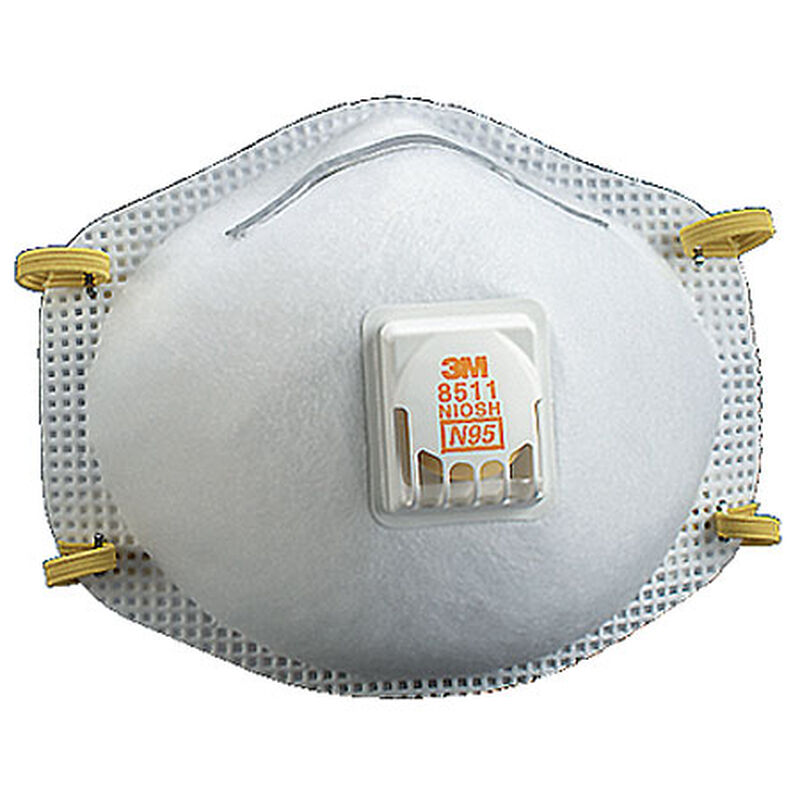 3M Respirators With Nose Clip, 10 Per Box image number 1